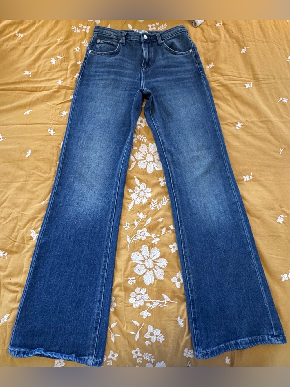 Free People High-Rise Blue Flare Jeans